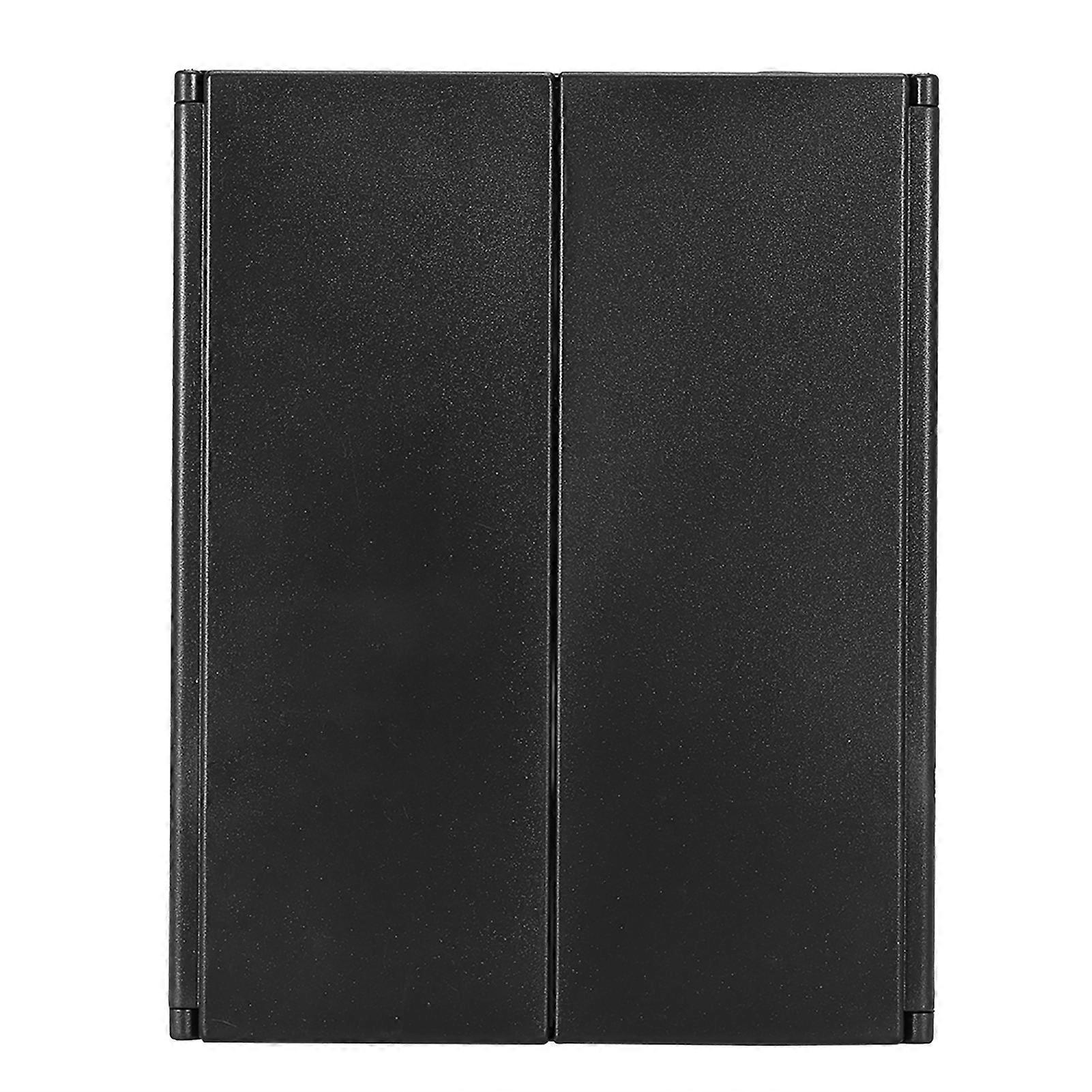 1 miroir de maquillage pliable à trois faces avec 8 LED (noir)