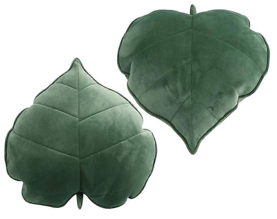 3D Leaf Shape Sofa Lumbar Pillow Cushion Set of 2, Decorative Throw Pillows for Home, Modern Design, Soft Material