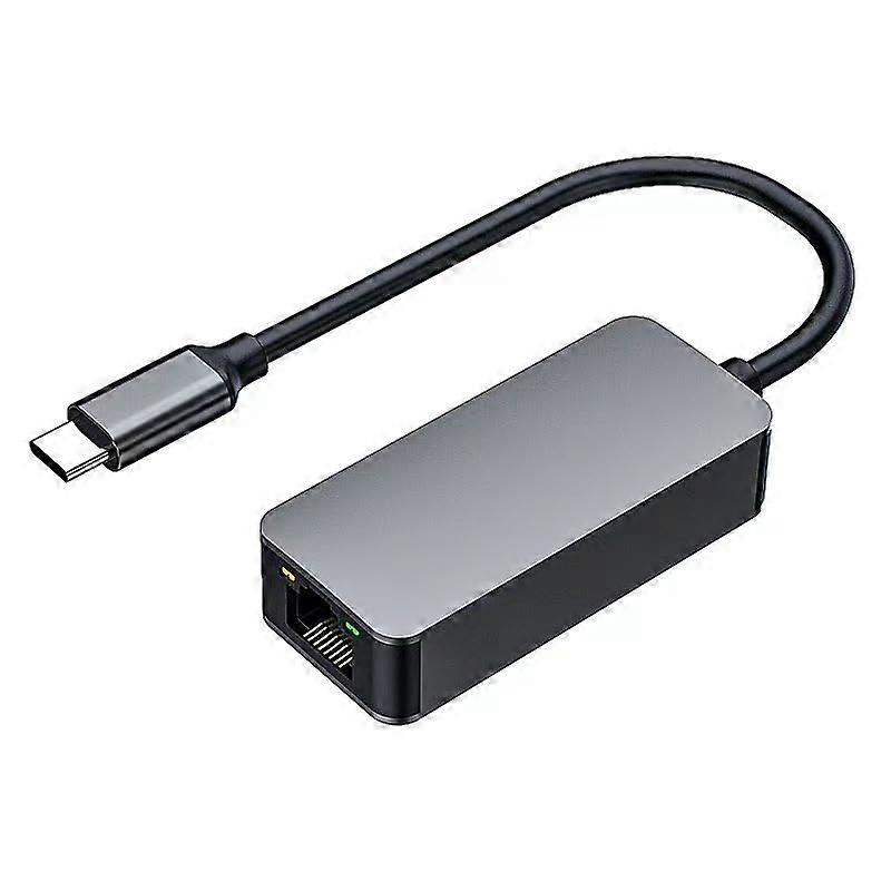 2500Mbps 2.5G USB Type C to RJ45 Ethernet Adapter for Thunderbolt 3 MacBook M1 iPad Pro LAN Connection Black