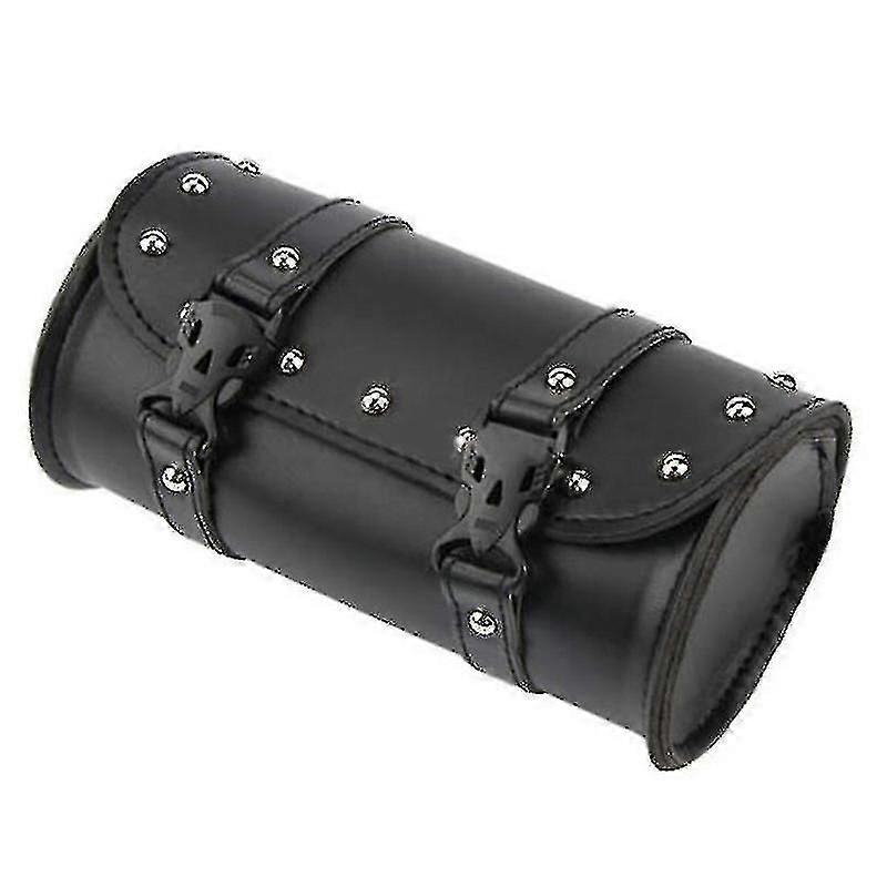 Black Rear Fork Tool Bag,pu Leather Motorcycle Tool Bag