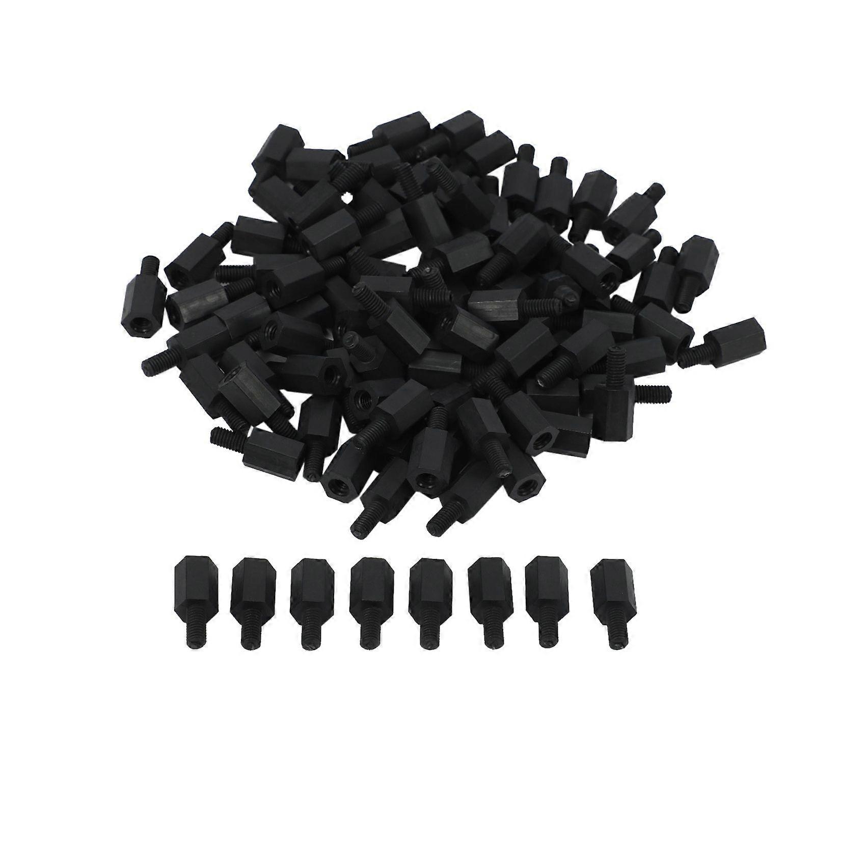 100Pcs M3 Thread 8mm+6mm PCB Fixed Nylon Hex Standoff Spacer Pillar