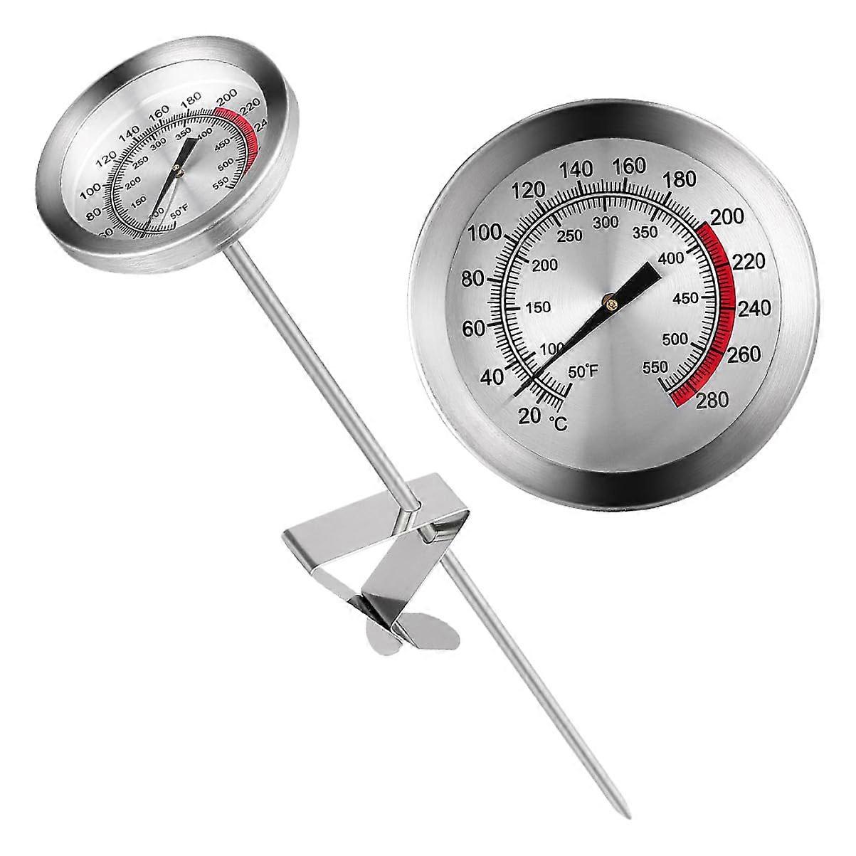 Meat Thermometer Clip Style Probe for Accurate Oil Temperature Measurement - Grill Thermometer with Quick Read Function