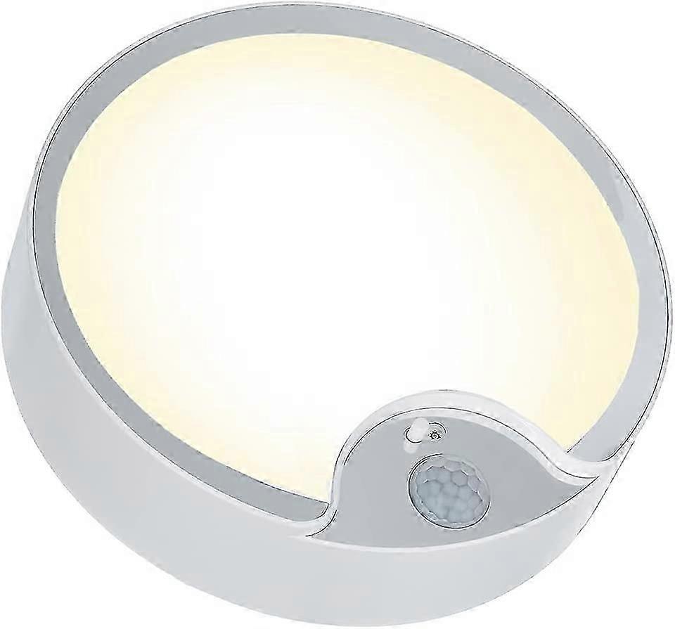 مستشعر الحركة LED ضوء السقف ، يعمل بالبطارية ، ضوء دافئ 19 سم 300LM