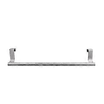 Stainless Steel Towel Hanging Rack Single-bar Multi-function Doors Organizer Punch-free Towel Hanger (Size L, 36cm)