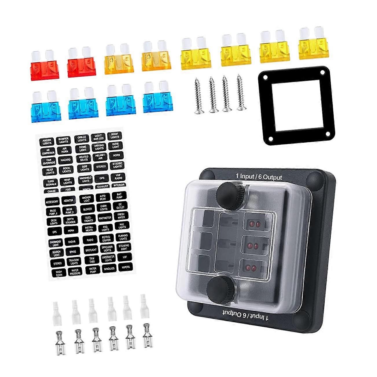 Automotive Replacement Fuse Boxes 32pcs Marine Fuse Block Ip66 Rating