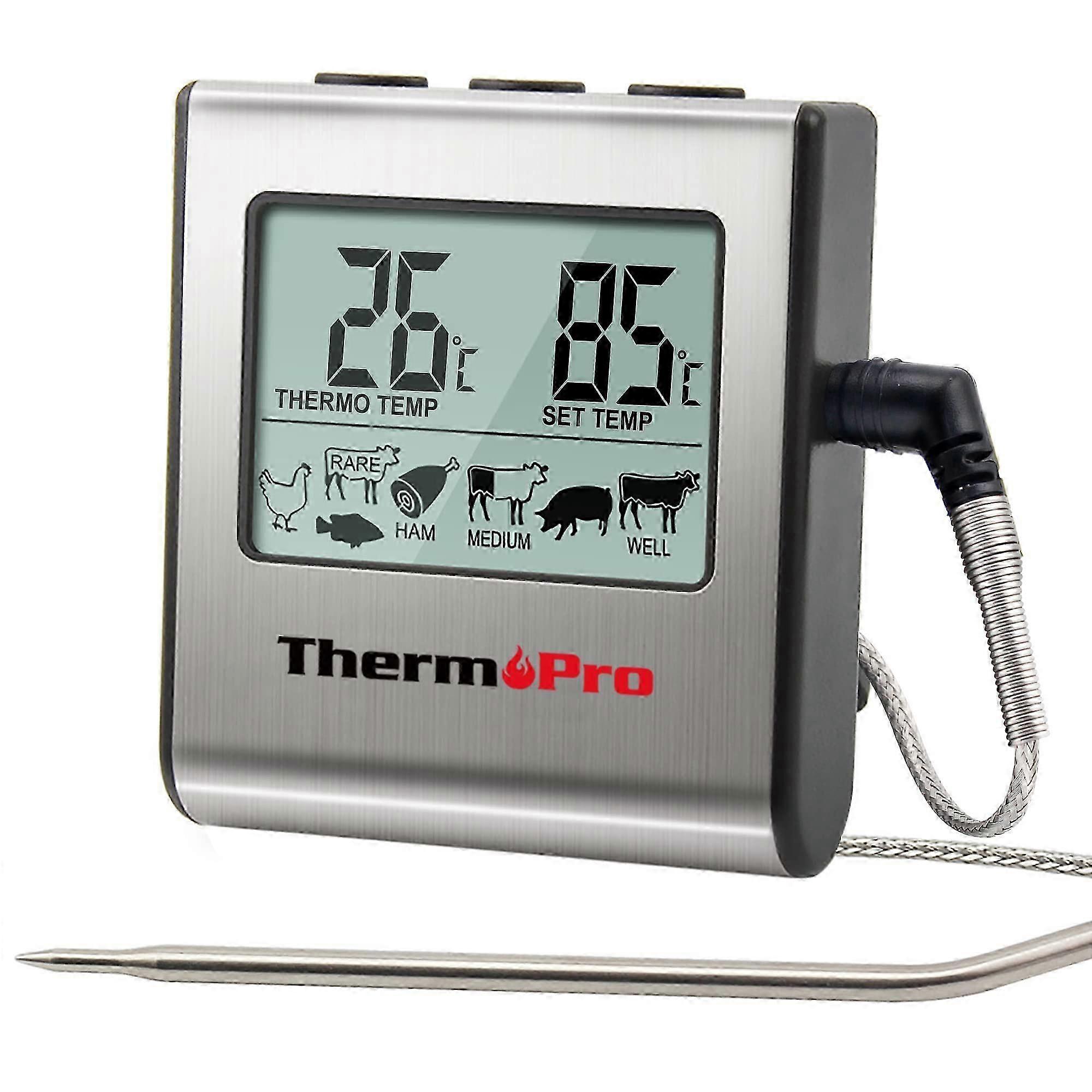 TP16 Digital Roasting Thermometer Thermometer with Timer for BBQ, Grill, Smoker