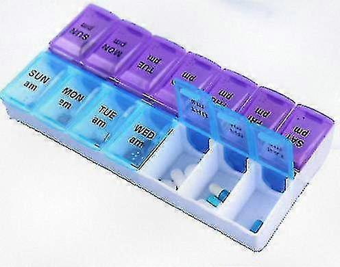 Portable Dual Compartment Mini Pill Organizer Case