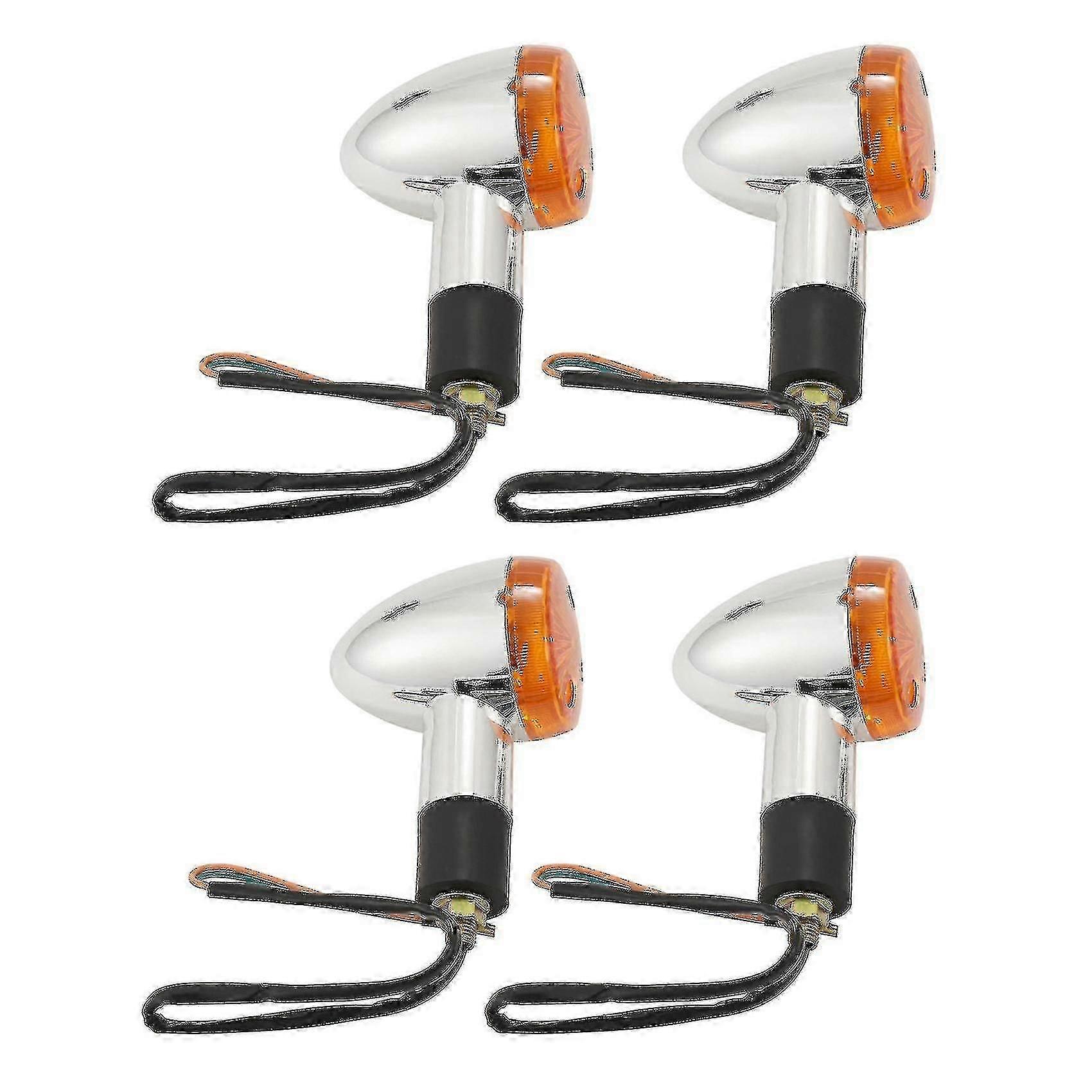 Motorcycle 4x Front Tail Turn Signal Compatible With Honda Kawasaki