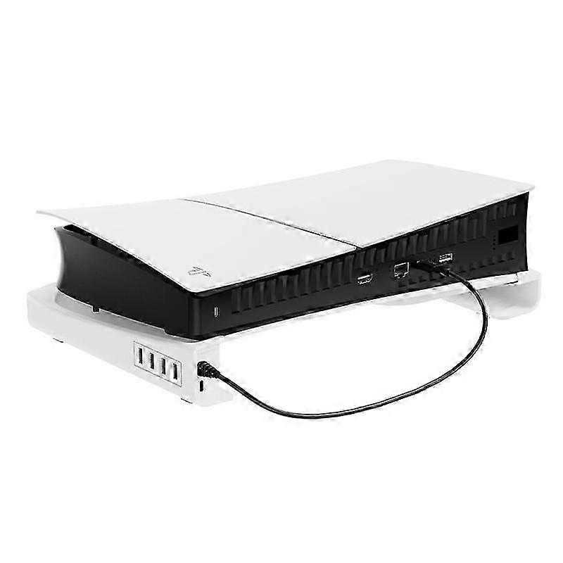 AOLION ALP-5382 Horizontal Stand for PS5 Slim Console with 4-Port USB Hub, Game Console Desktop Stor