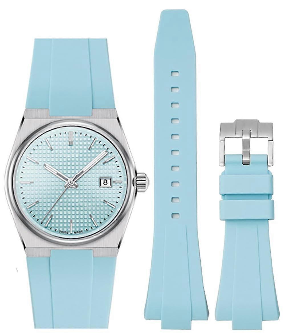 Strap for Tissot PRX Watch, Soft Silicone Band for 40mm 35mm Series, 11mm/12mm Replacement Bands for Tissot PRX Series Watch Men Women Ref: 7027