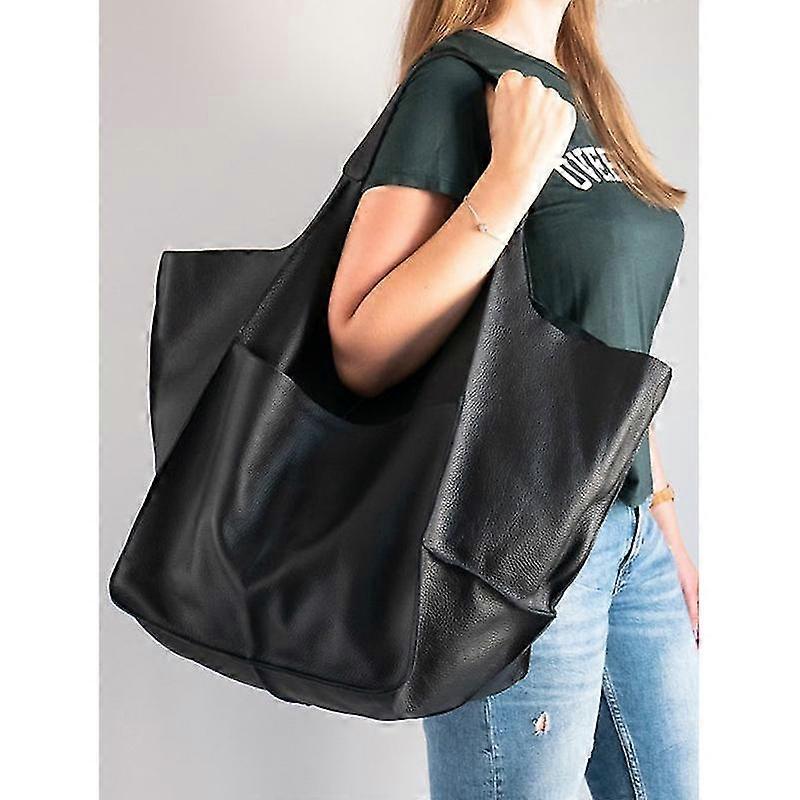 Oversized Women's Shoulder Bag with Soft PU Leather Tote and Crossbody Purse
