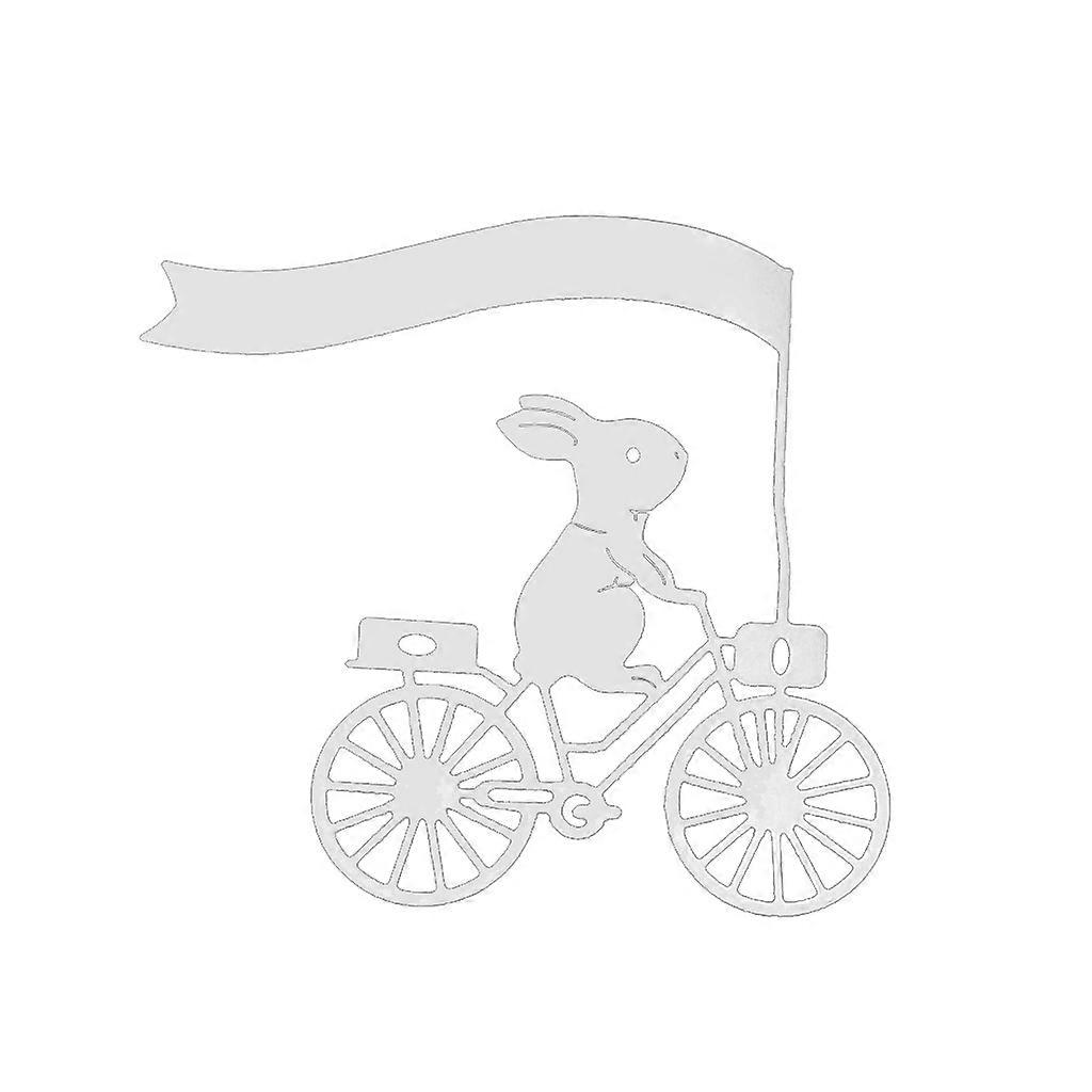 Πασχαλινό λαγουδάκι ποδηλασία μεταλλικά κοπτικά καλούπια στένσιλ scrapbooking DIY άλμπουμ σφραγίδα χαρτί κάρτα ανάγλυφη διακόσμηση χειροτεχνία πολύχρωμα