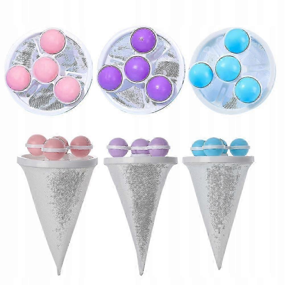 3pcs Floating Hair Filtering Mesh Removal Washing Machine Wool Device, Washing Machine Cleaning Mesh Bag