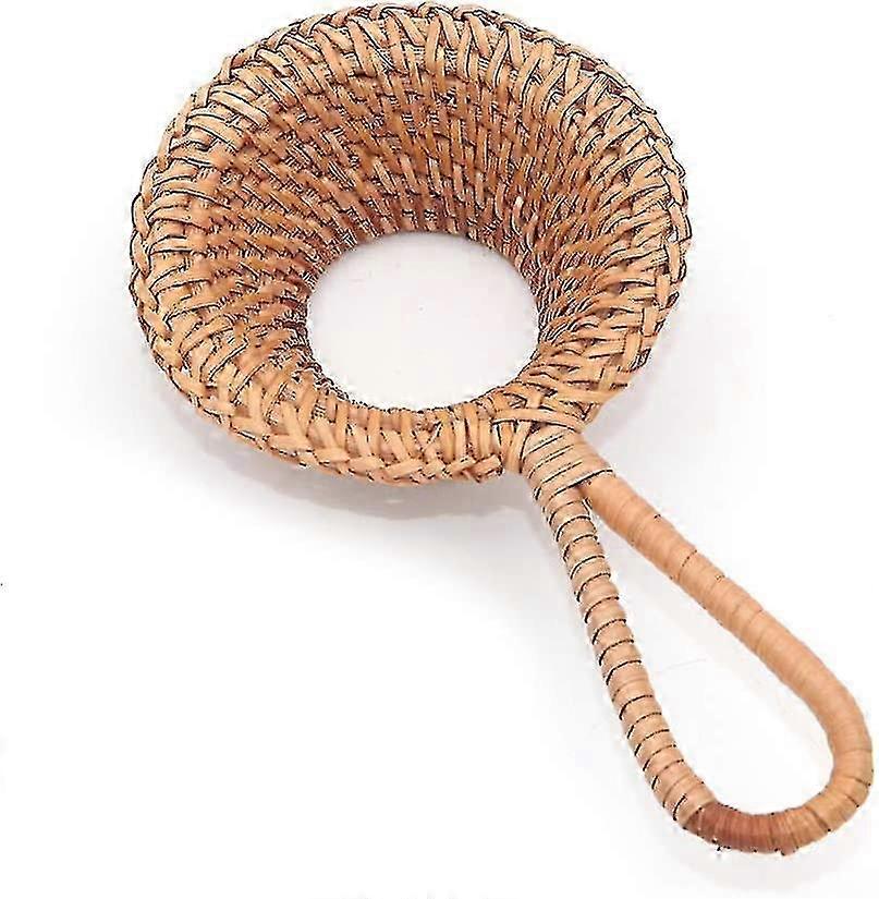 Natural Wine Root Woven Spoon Fine Mesh Tea Filter for Tea Service Without Leaking Issues