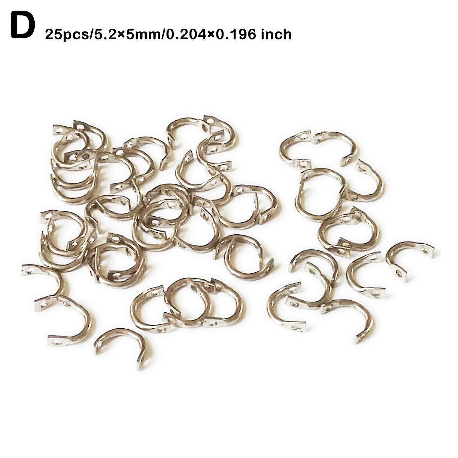 25pcs Silver (B) 5.2×5mm$ Lure U-shaped loop Lure accessories