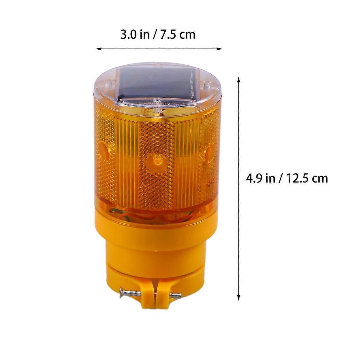 Solar Traffic Light 2Pcs Solar Powered Warning Light for Road Signs