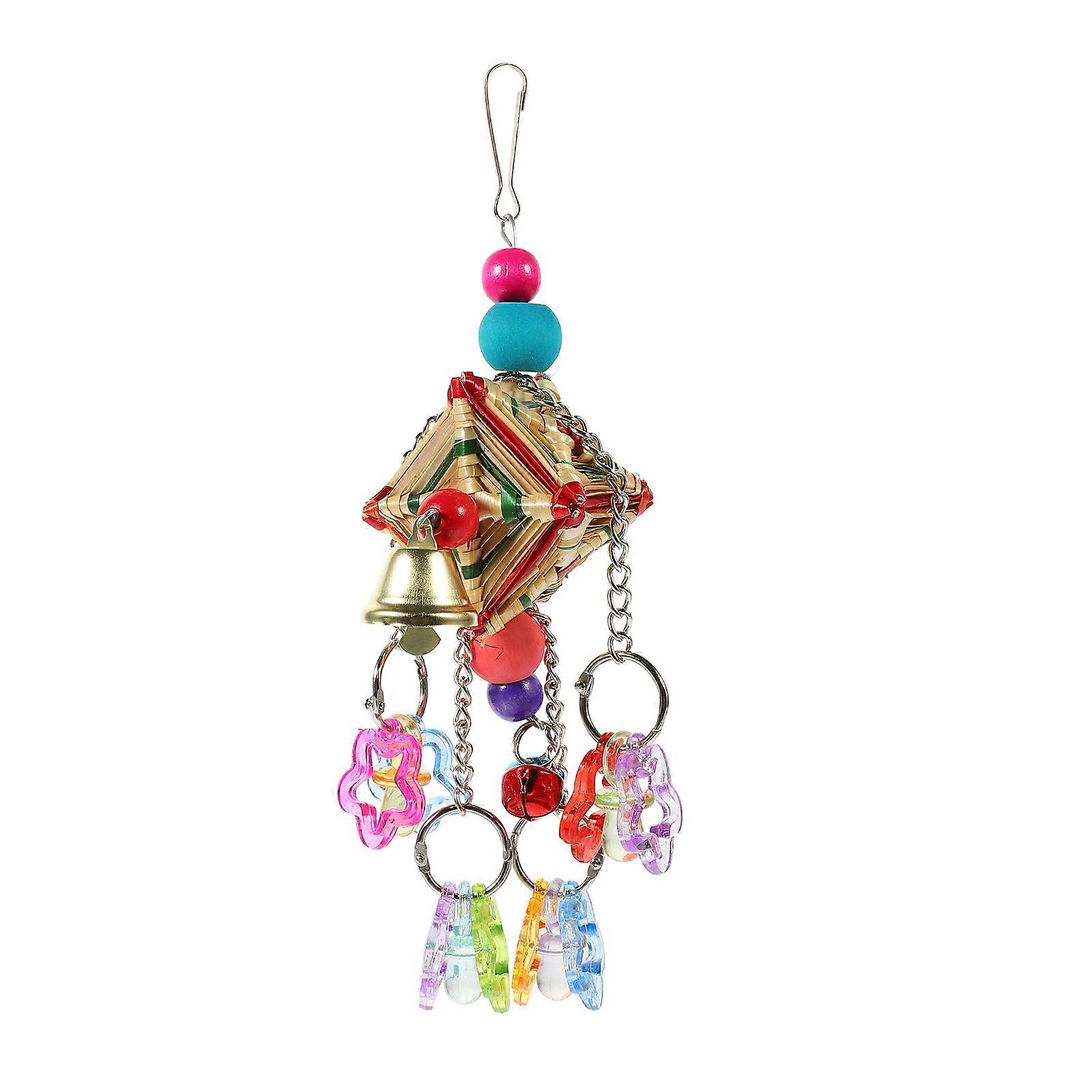 Durable Acrylic Parrot Chew Toy for Bird Cage Hanging – Fun Plaything for Parakeets, Conures, and Macaws to Prevent Biting and Provide Entertainment