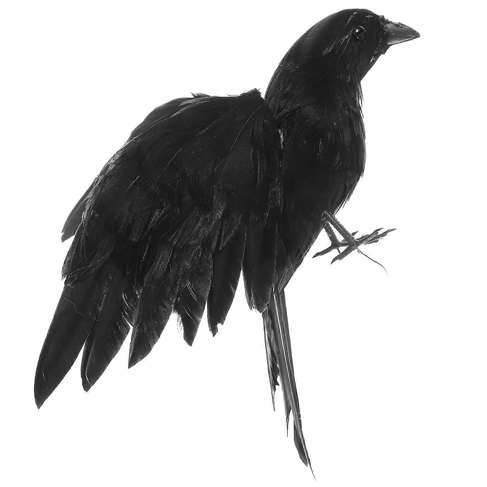 Chilling Crow Model, Versatile Decoration Piece, Fits Any Halloween Setup