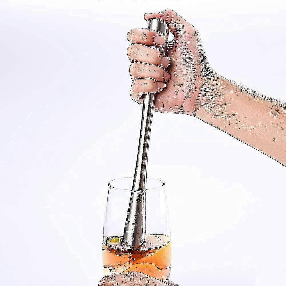 Stainless Steel Professional Cocktail Muddler Bartender Bar Tool