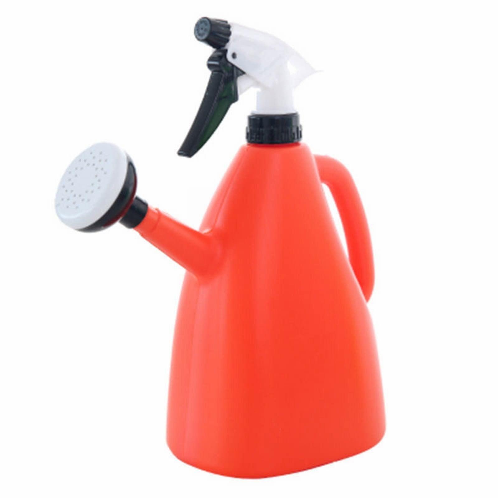 1000 ml Watering Can, Adjustable Rotating Nozzle, Long Spout (Orange)