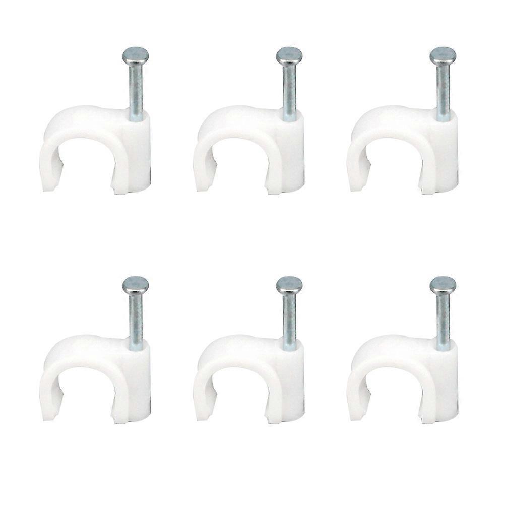 Wire Holder Clips Cable Management Buckle For Cables Wires In White 10Mm Size 100Pcs Rectangular Shape