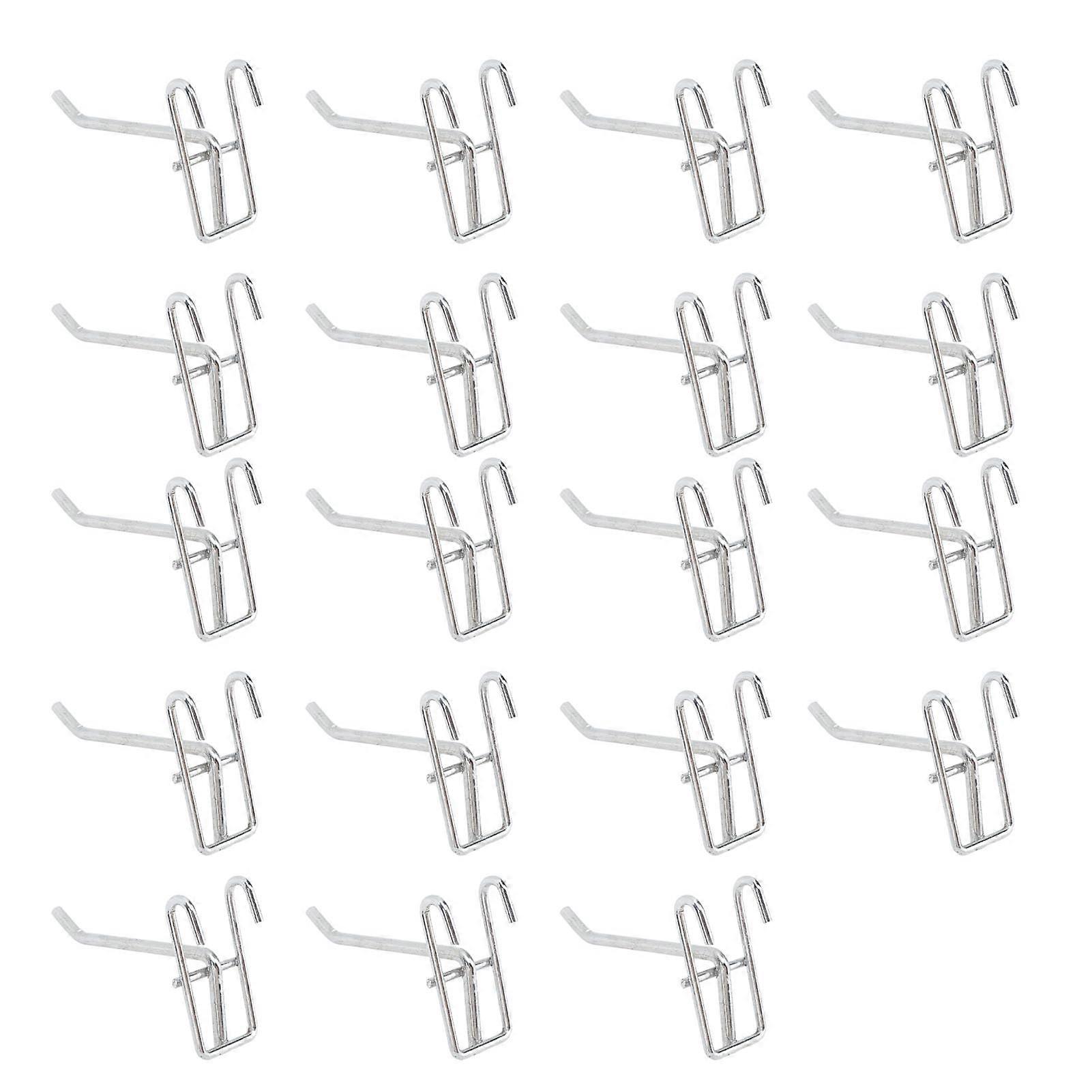 Gridwall Peg Hooks Panel Display Hooks Gridwall Hooks Gridwall Display Hooks for Store Garages Workshops Stainless Steel 15pcs