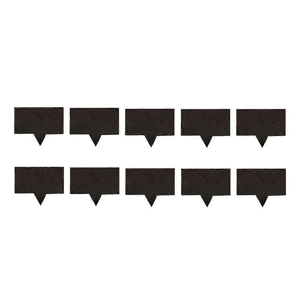 Black Cake Labels for Dessert and Cheese Markers Safe and Natural Material 10pcs Square Shape Lightweight