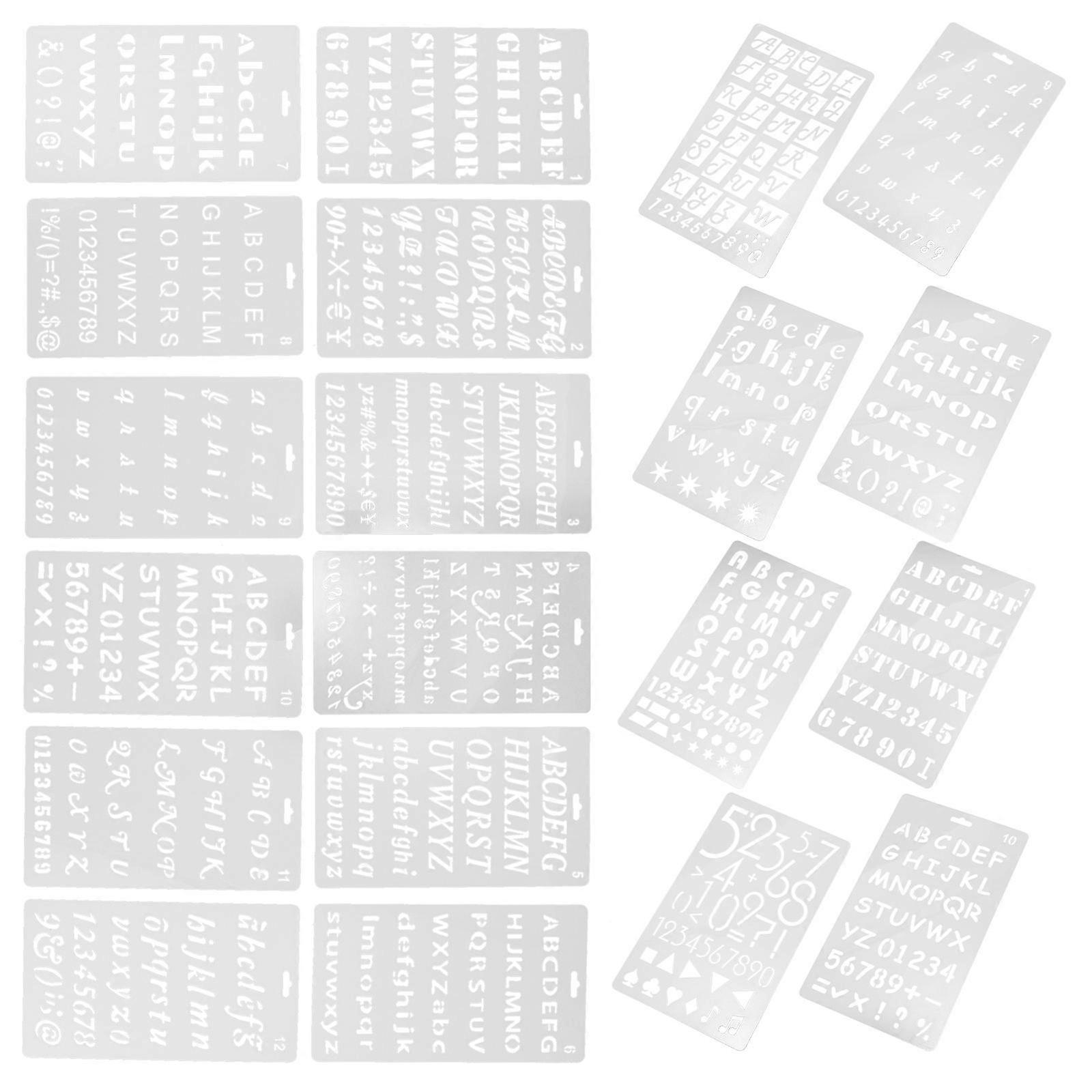 Letters Stencils Reusable Plastic For Diy Projects 24Pcs