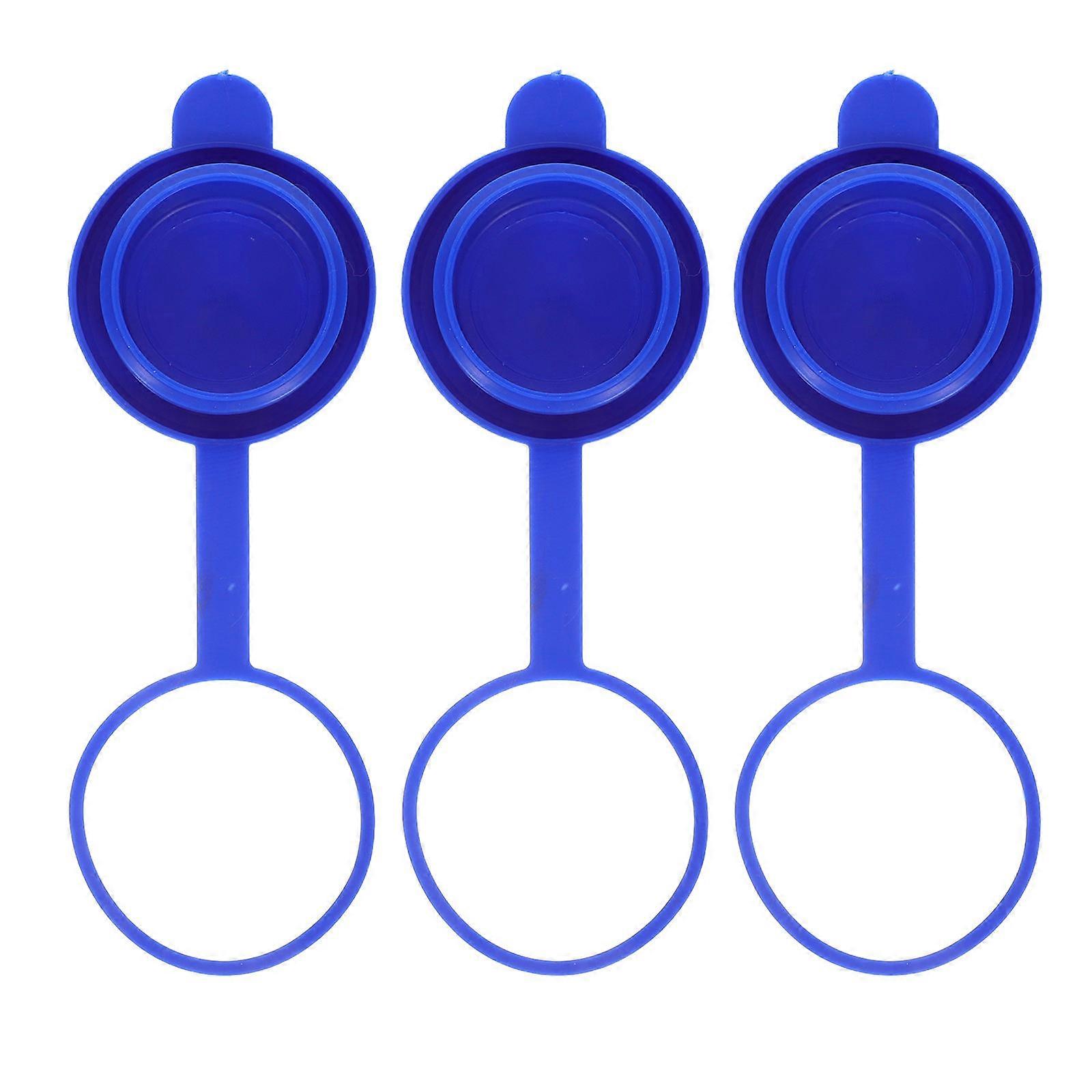Water Jug Replacement Cap Non Spill For Office Use Blue 3Pack