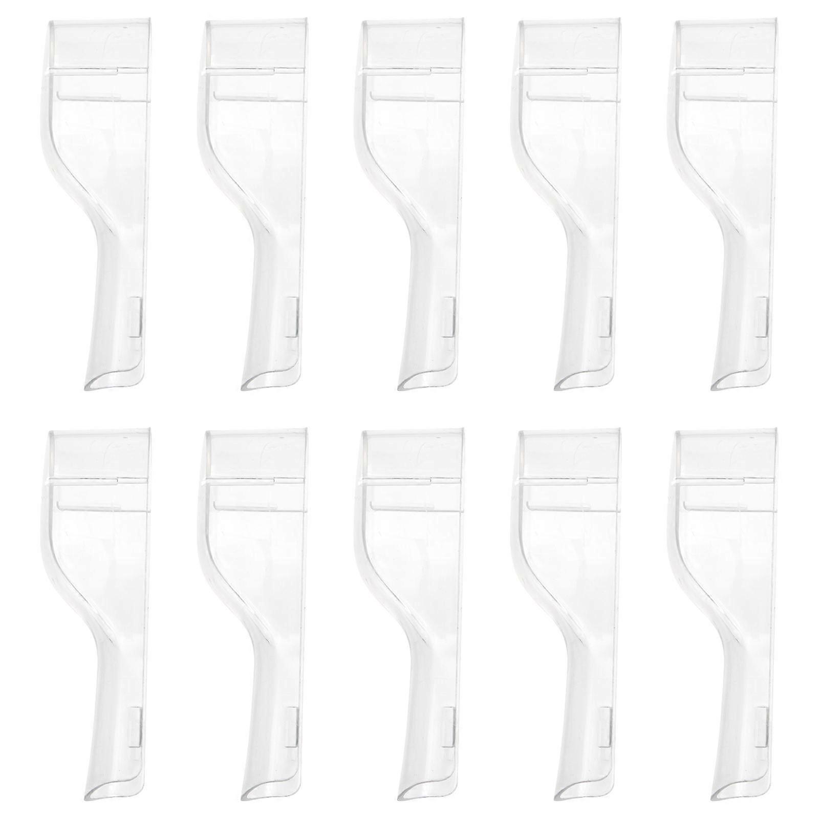 Toothbrush Protector Case Cylindrical Plastic Dust Protection 10Pcs for Camping