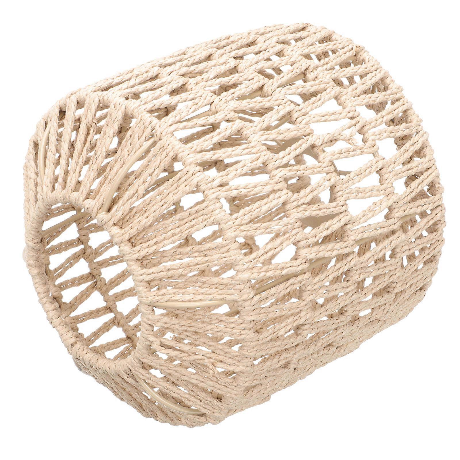 Lampshade For Ceiling Lights Chinese Style Woven Lampshade Home Decoration Khaki 27x12.4cm 1Pcs