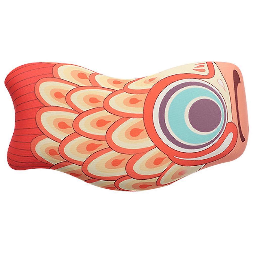 Portable Koi Fish Mouse Pad Wrist Support For Office Use Multi-Colored 16.00X8.00X2.00CM Silicone Material 1Pack