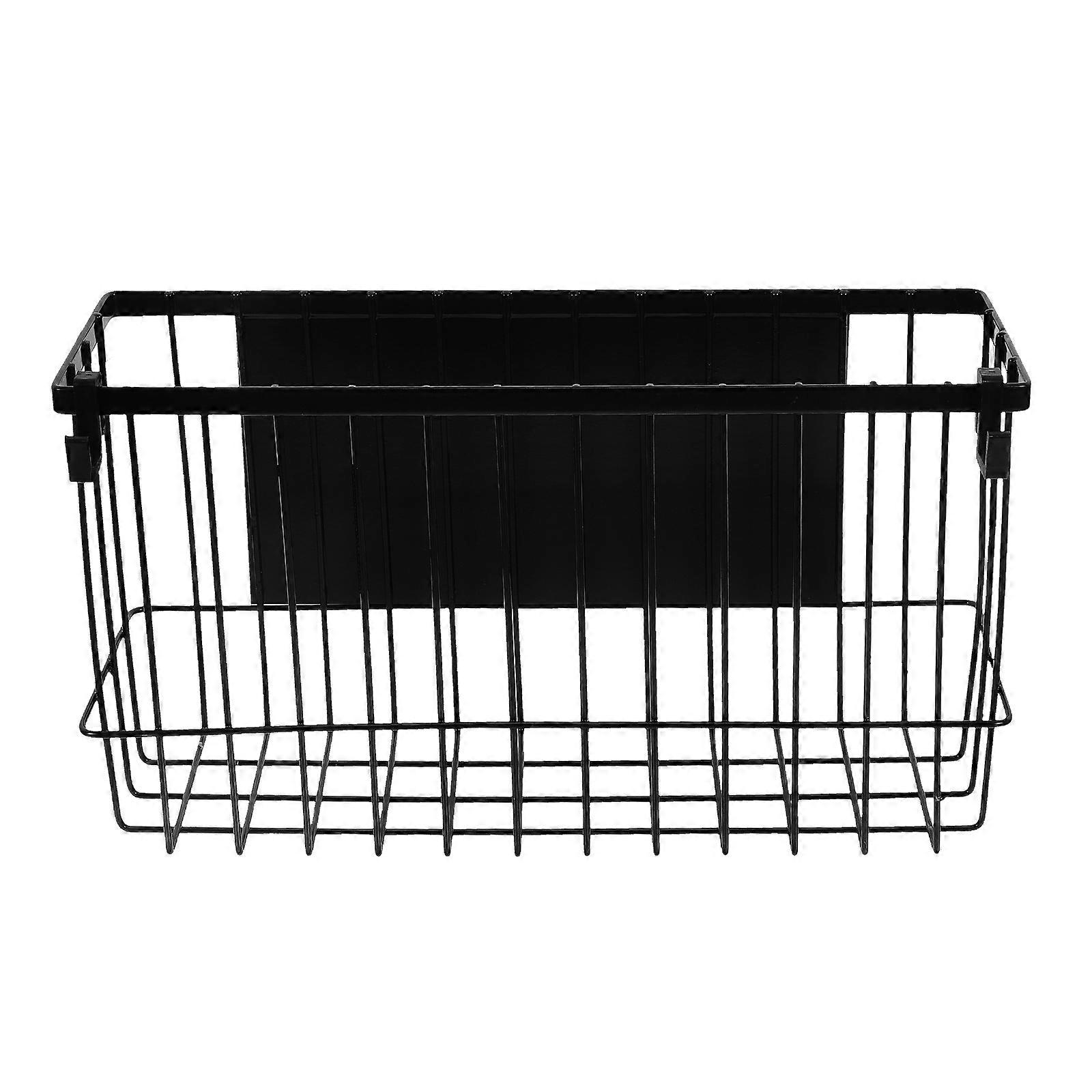 Magnetic Racks Fridge Side Wall Storage Holder Black 26.40X14.70X8.30CM 1Set