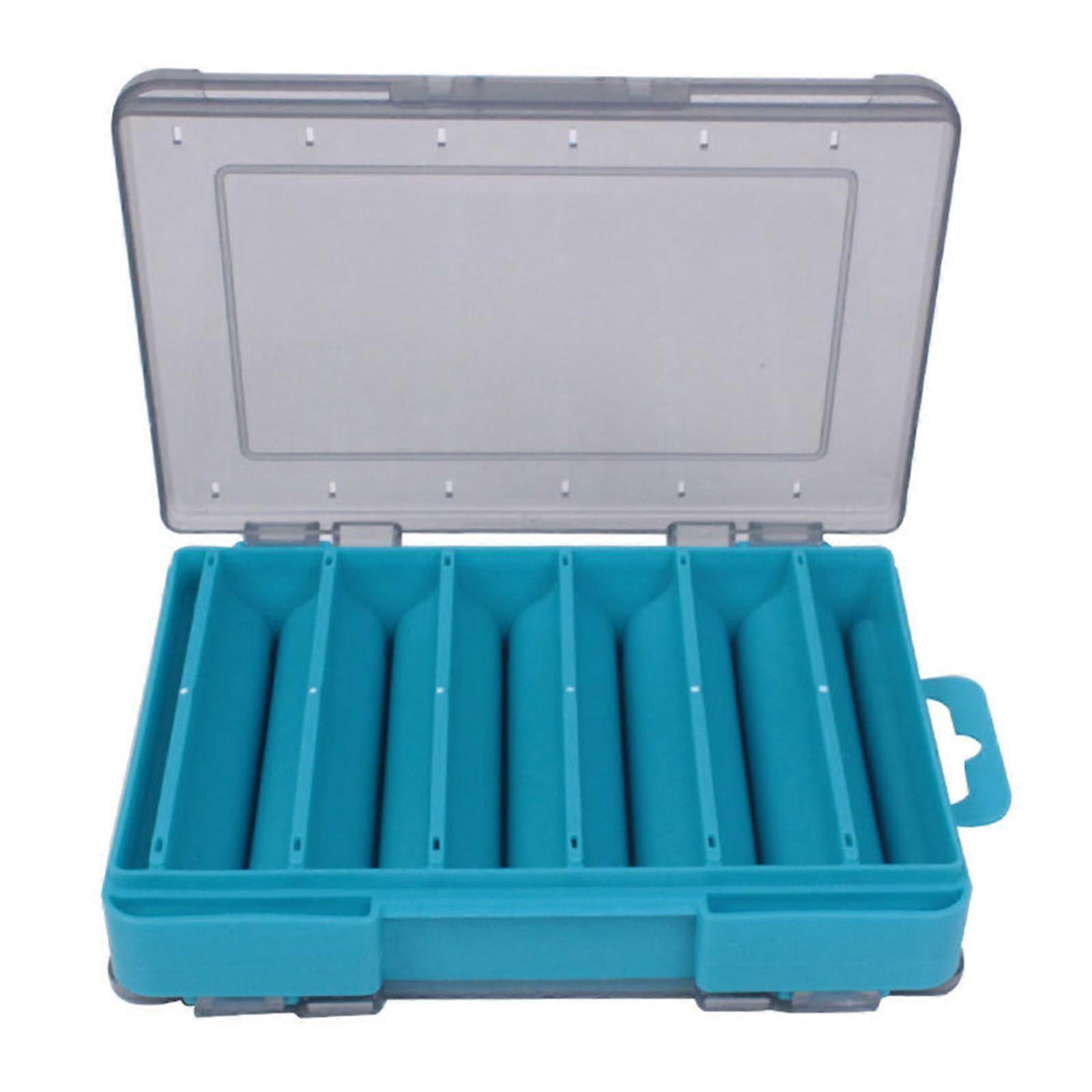 Clear Terminals Fishing Tackle Box Waterproof Storage Case for Hooks and Bait Organizers, 12 Compartments, Durable Material