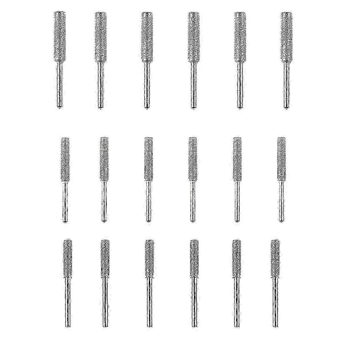 18Pcs Diamond Chainsaw Sharpener- Titanium Plated Burr Stone File,Diamond Sharpening Wheels Chainsaw File Slive 3Size