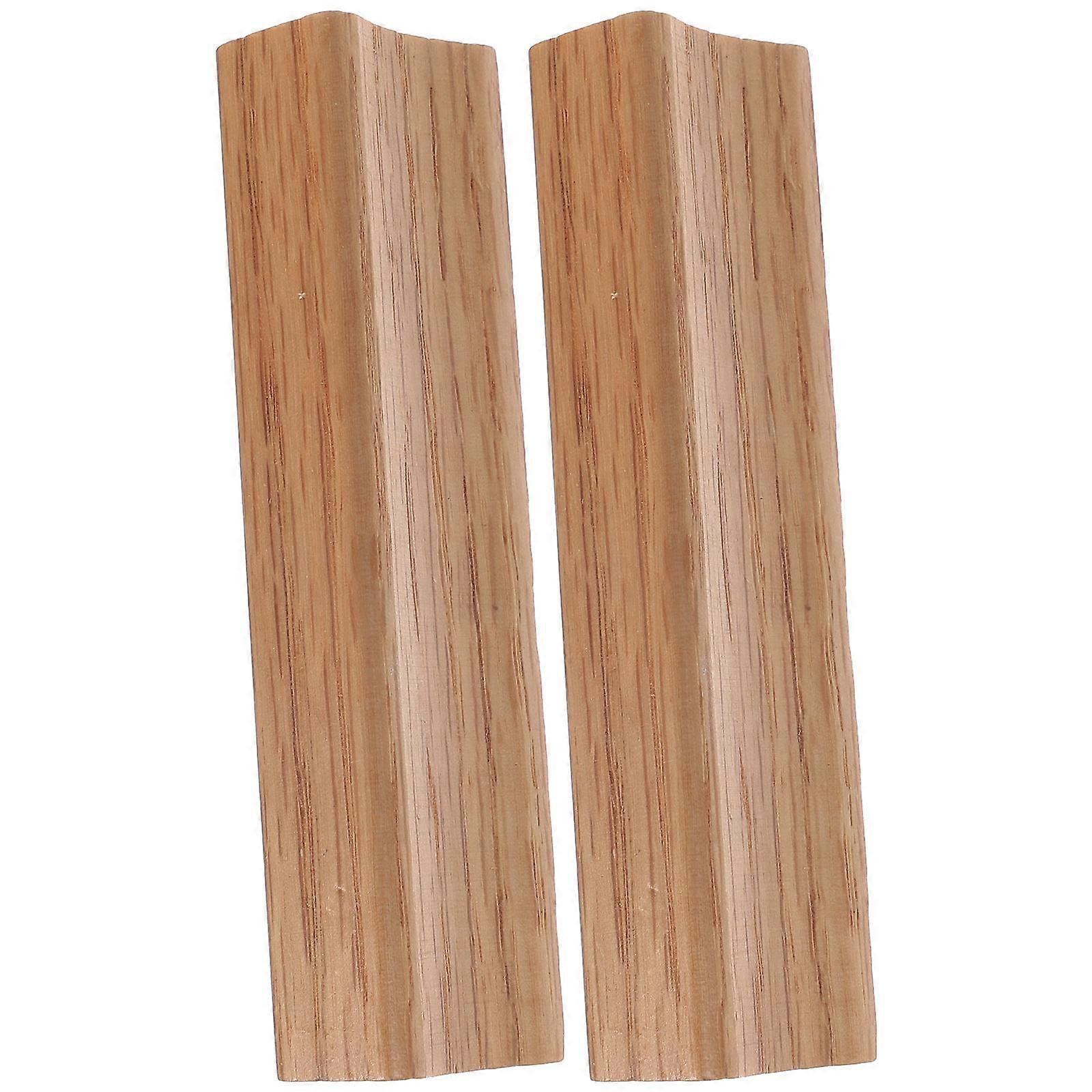 Rustic Drawer Pulls Oak Cabinet Handle Simple Design Wardrobe Homeowners Installation 3.9X0.9X0.7in 2Pcs