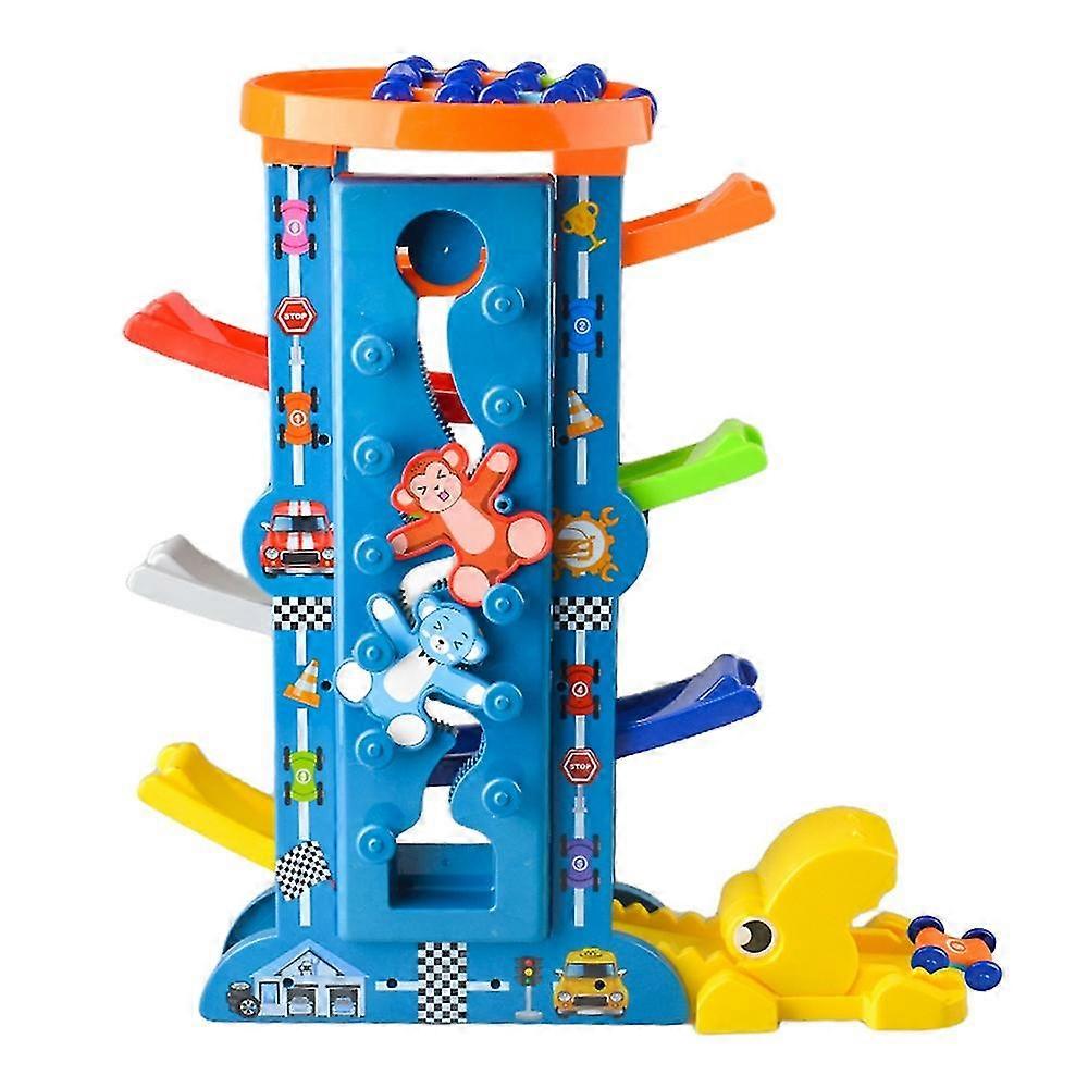 Toddler Race Track Car Ramp Toys for Motor Skills Development - Vehicle Playsets with Ramp Tracks for Kids' Fun