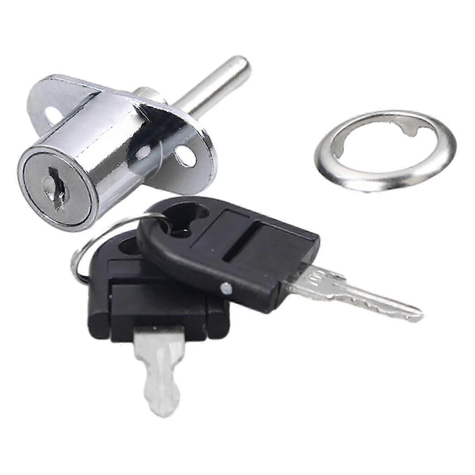 Push Plunger Lock Zinc Alloy Portable Cylinder Head Cabinet Drawer for Desk Lock