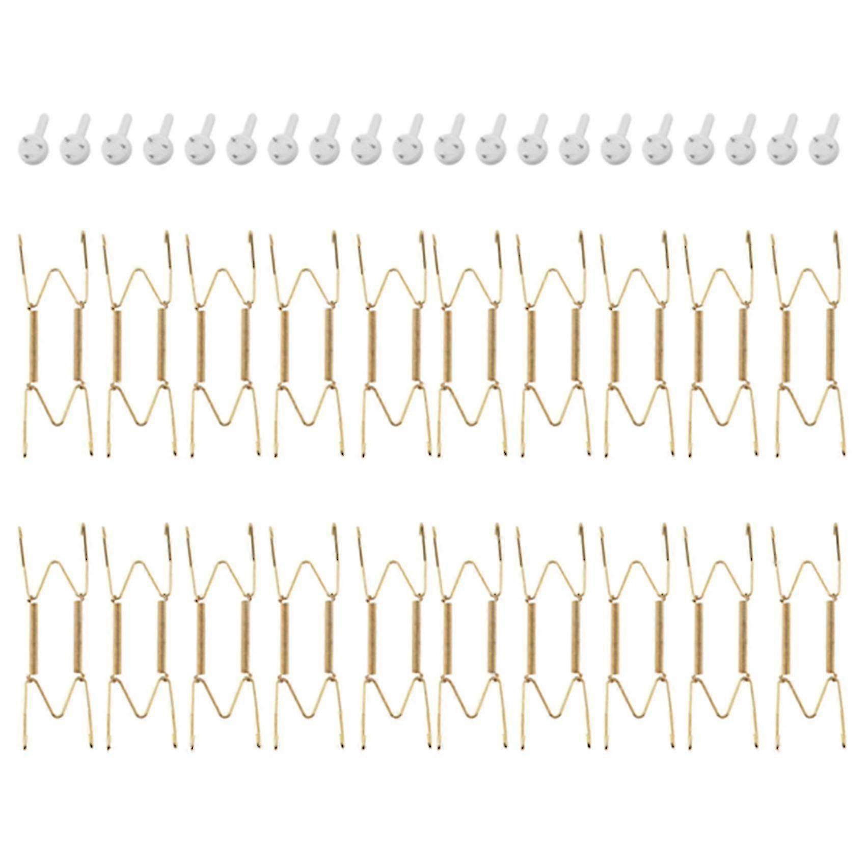 20 Pieces 6 Inch Invisible Wall Plate Holders with Brass Wire Design for Various Decorative Plates