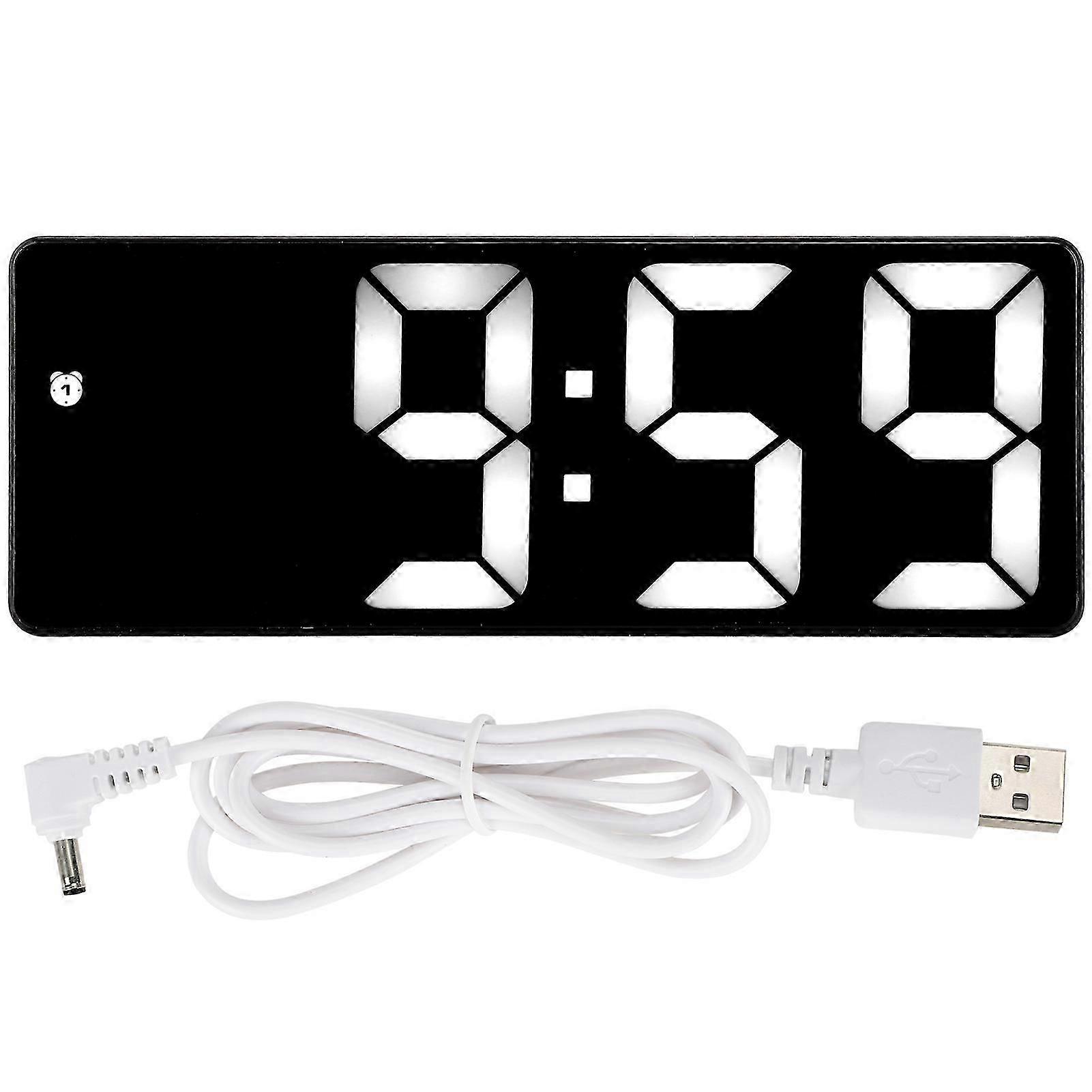 2025 Latest Model LED Mirror Alarm Clock USB Electronic Digital Table