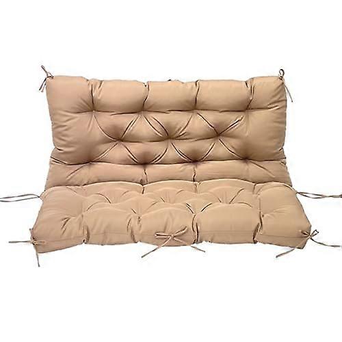 Double rattan chair cushion with backrest, waterproof, thickened for hammock swings.