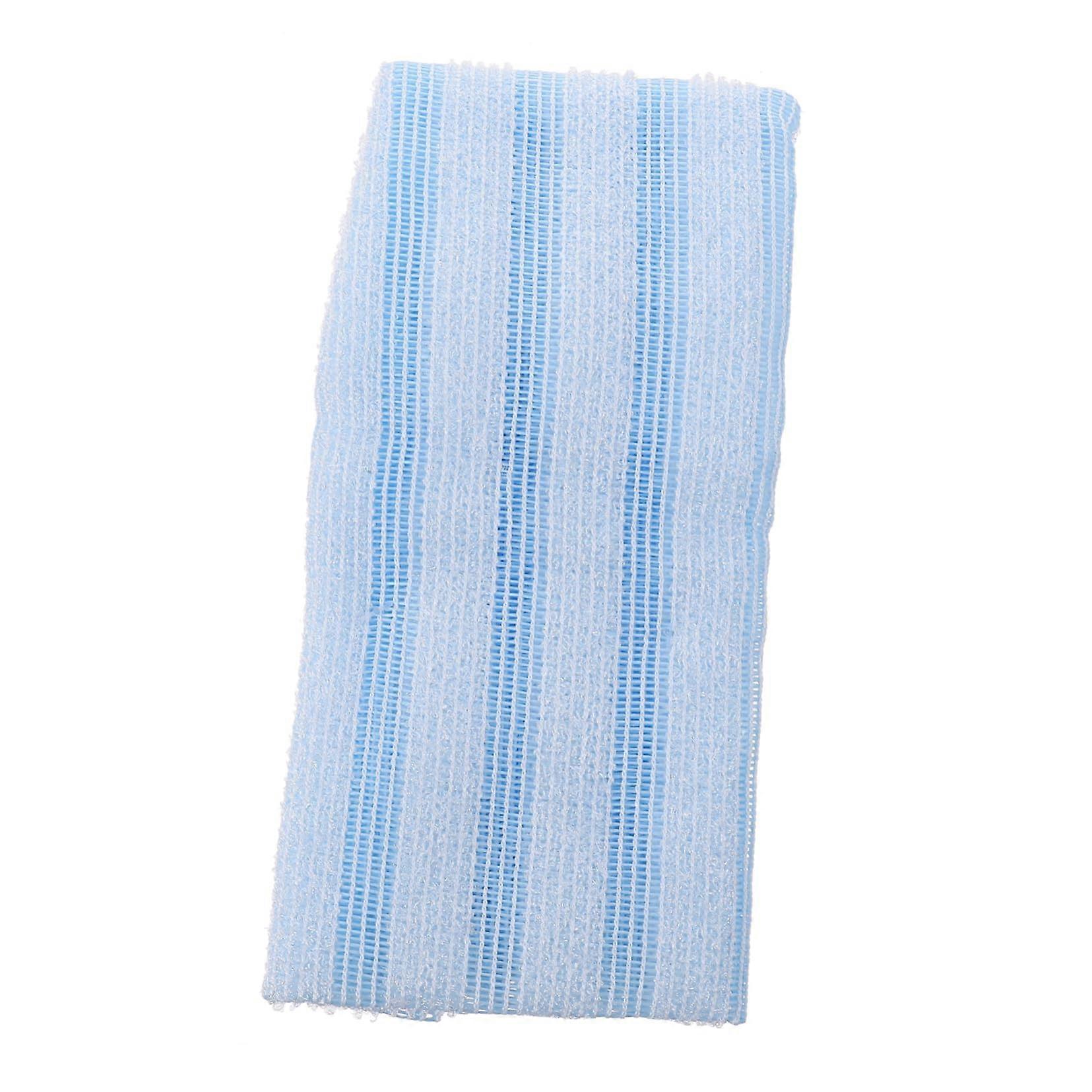 Back scrubber exfoliating washcloth with long handles for body care Blue