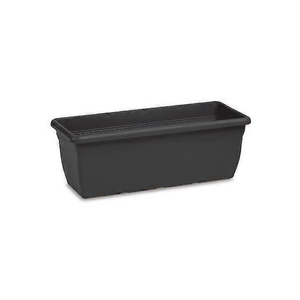 Mediterranean Balcony Planter 60cm Anthracite Durable Weather Resistant Plastic