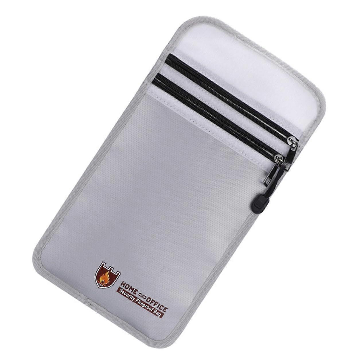 Fireproof Zippered Silver Briefcase File Holder