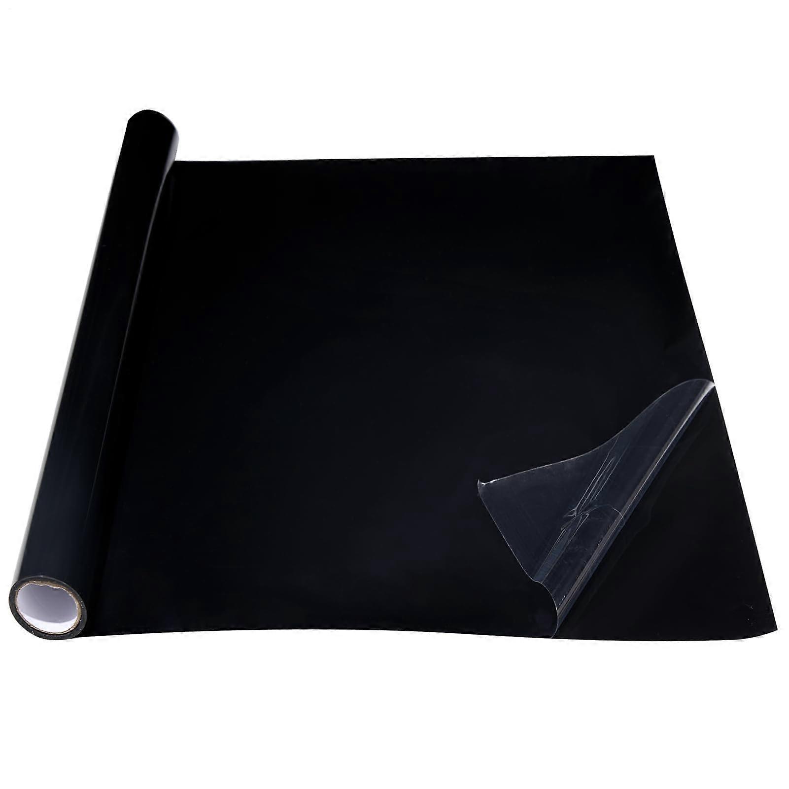 Fish tank background Black static hold Tank layout poster, removable aquarium sticker, easy to apply 30x200cm
