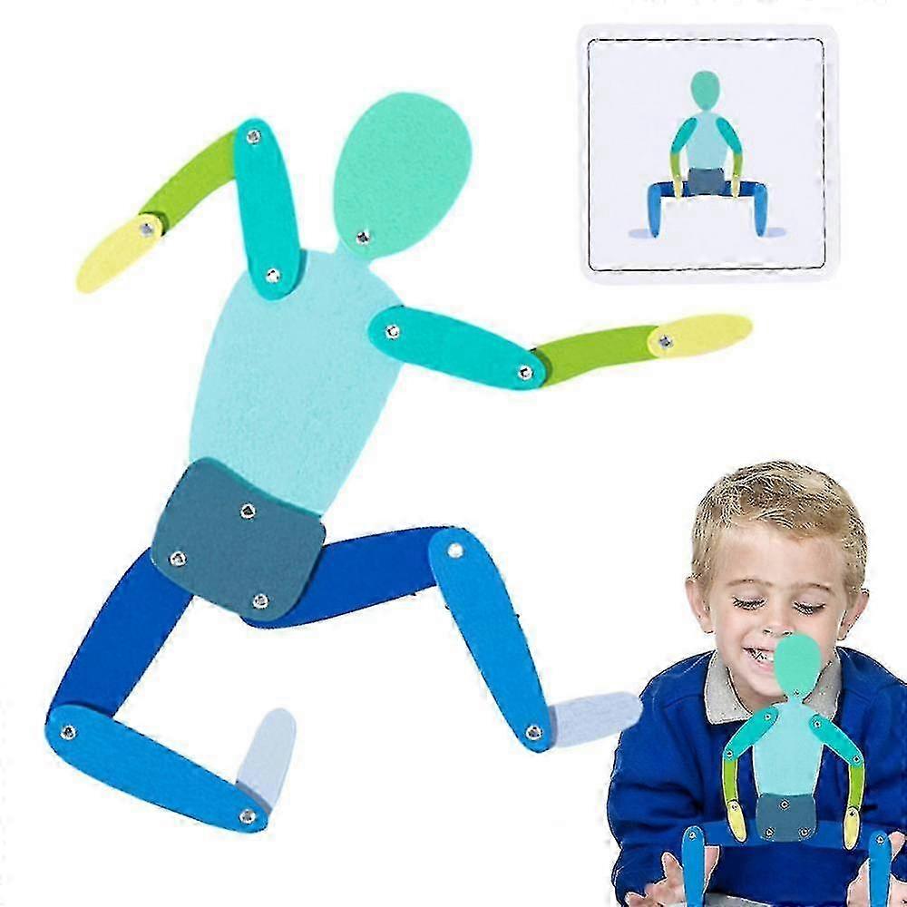 Transformable Stick Man Toy with 30 Cards - Fun for Parties, Birthdays, and Outdoor Rewards