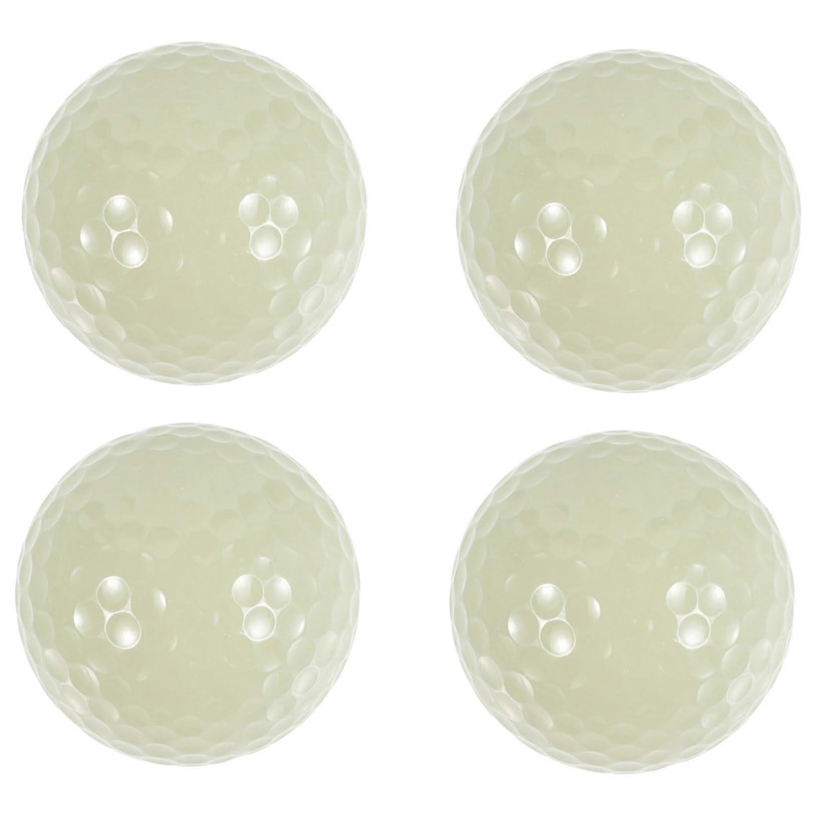 Pack of 4 Football Golf Balls Glow in the Dark Practice Club Bag Child