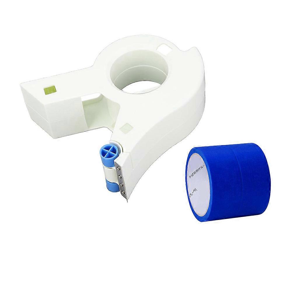 Masking Tape Dispenser, Easy to Grip Rounded Handles, Serrated Cutting, Labor Saving Pulley, Saves Time