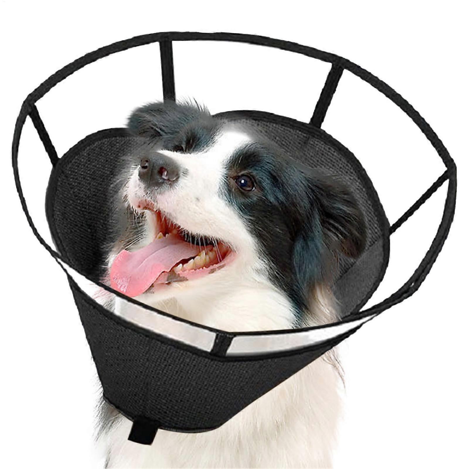 Coneshaped collar for puppies, adjustable, prevents licking, multicolored M