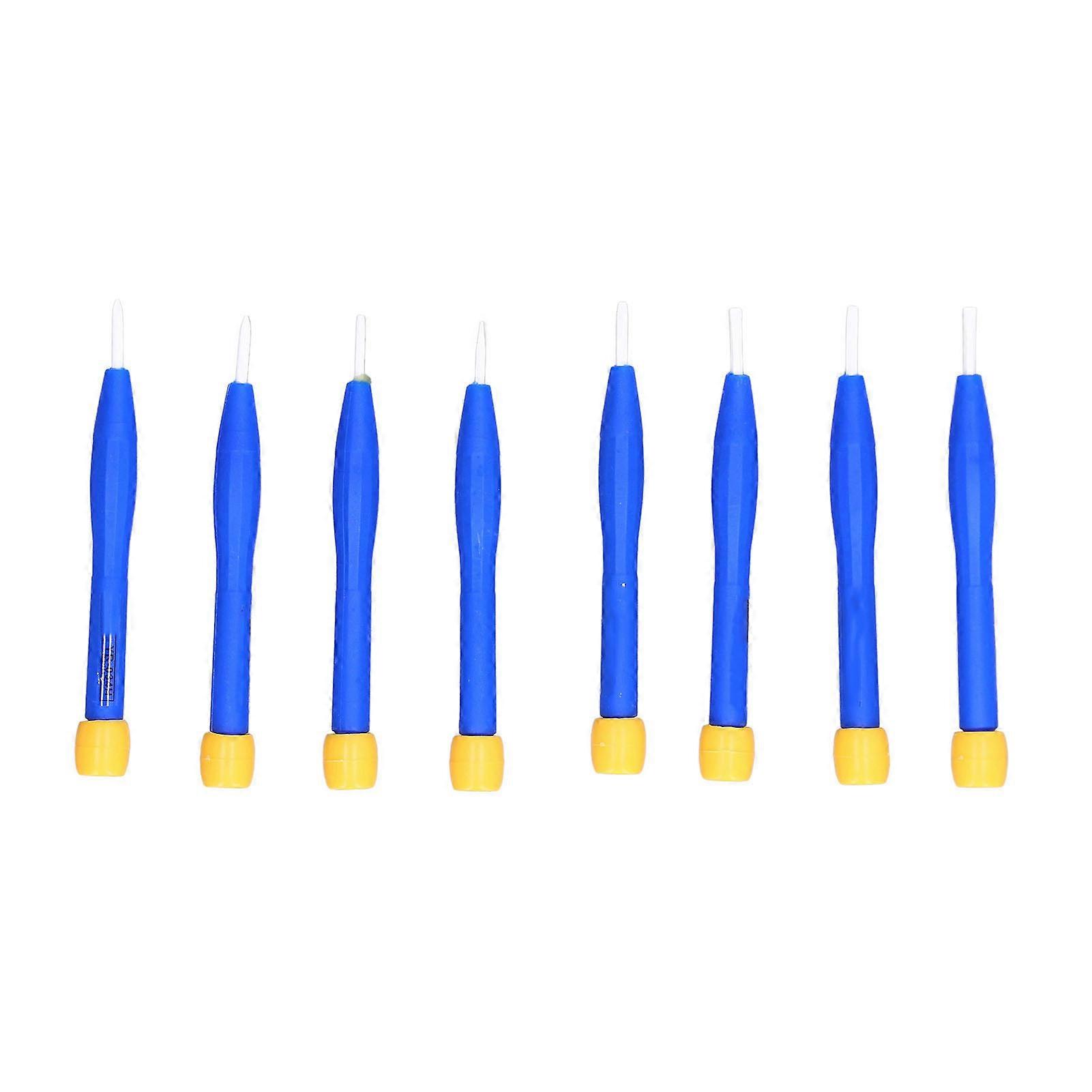 8PCS Screwdriver Set Zirconia Ceramic Insulated Handle Screwdrivers Slot and Cross Driver Bits
